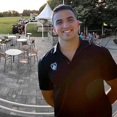 Venue Team Manager Standing in Pavilion During Breakdown